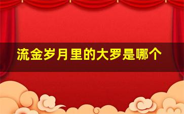 流金岁月里的大罗是哪个