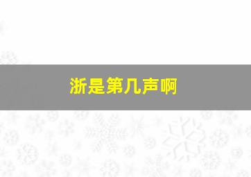 浙是第几声啊