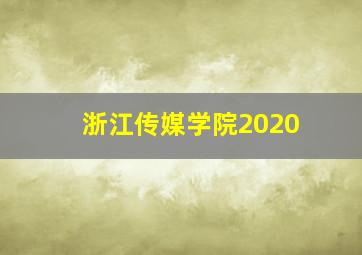 浙江传媒学院2020