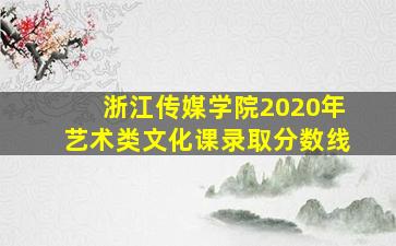 浙江传媒学院2020年艺术类文化课录取分数线