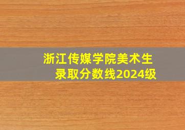 浙江传媒学院美术生录取分数线2024级