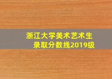 浙江大学美术艺术生录取分数线2019级