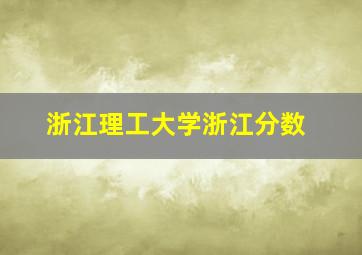 浙江理工大学浙江分数