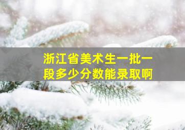 浙江省美术生一批一段多少分数能录取啊