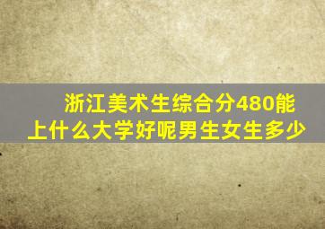 浙江美术生综合分480能上什么大学好呢男生女生多少