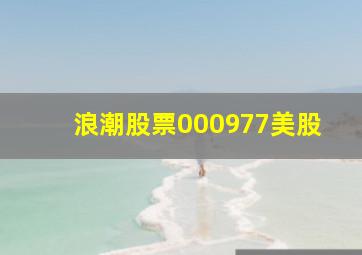 浪潮股票000977美股