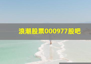 浪潮股票000977股吧