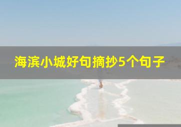 海滨小城好句摘抄5个句子