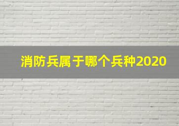 消防兵属于哪个兵种2020