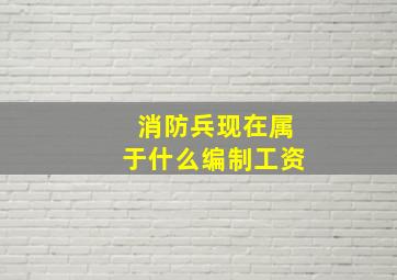 消防兵现在属于什么编制工资