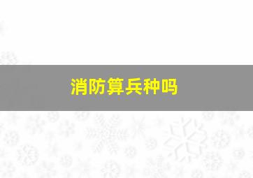 消防算兵种吗