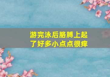 游完泳后胳膊上起了好多小点点很痒