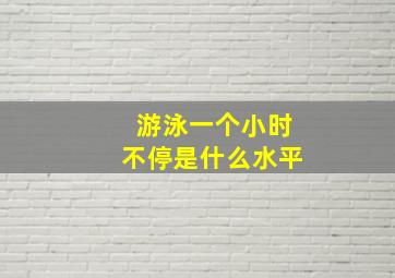 游泳一个小时不停是什么水平