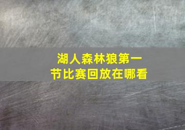 湖人森林狼第一节比赛回放在哪看