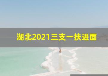 湖北2021三支一扶进面