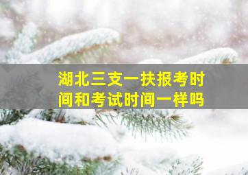 湖北三支一扶报考时间和考试时间一样吗