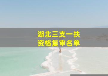 湖北三支一扶资格复审名单