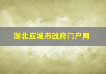 湖北应城市政府门户网