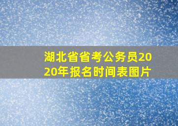 湖北省省考公务员2020年报名时间表图片