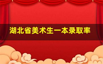 湖北省美术生一本录取率