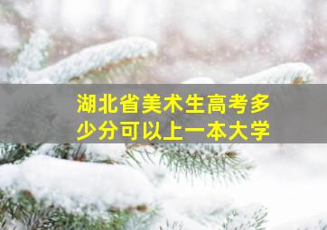 湖北省美术生高考多少分可以上一本大学