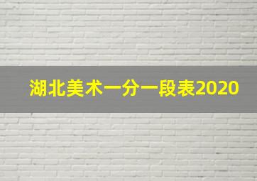 湖北美术一分一段表2020