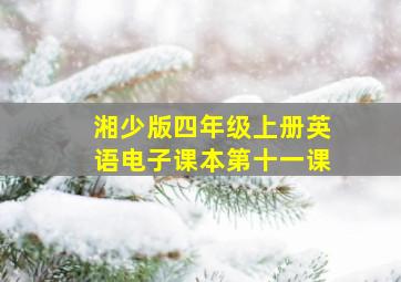 湘少版四年级上册英语电子课本第十一课