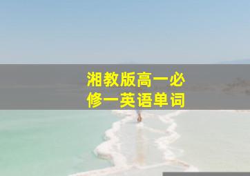 湘教版高一必修一英语单词