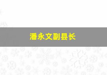 潘永文副县长