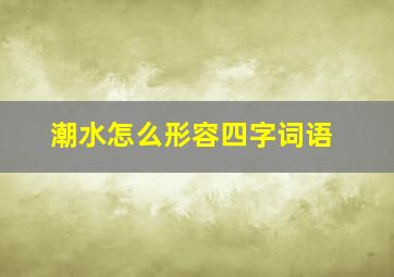 潮水怎么形容四字词语