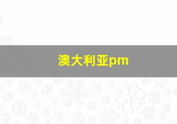 澳大利亚pm