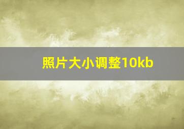 照片大小调整10kb