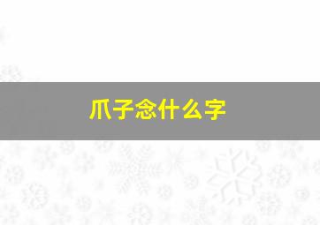 爪子念什么字