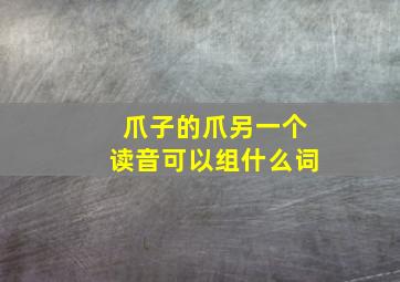 爪子的爪另一个读音可以组什么词