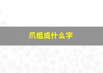 爪组成什么字