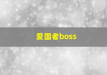 爱国者boss