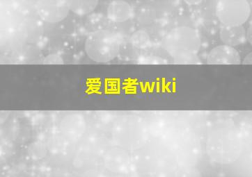 爱国者wiki