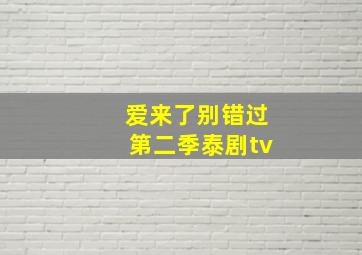 爱来了别错过第二季泰剧tv