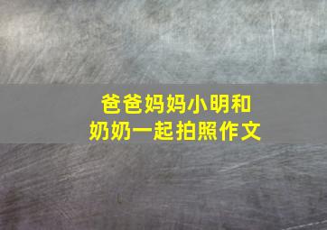 爸爸妈妈小明和奶奶一起拍照作文