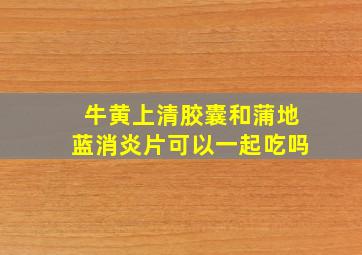 牛黄上清胶囊和蒲地蓝消炎片可以一起吃吗