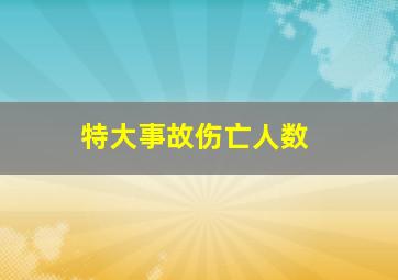 特大事故伤亡人数