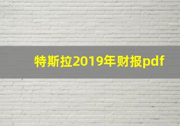 特斯拉2019年财报pdf