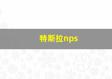 特斯拉nps