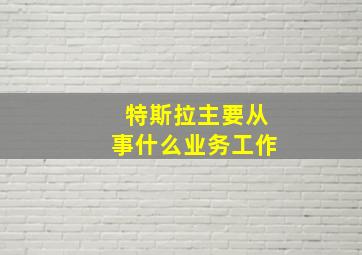 特斯拉主要从事什么业务工作