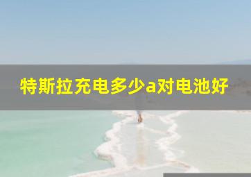 特斯拉充电多少a对电池好