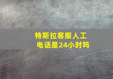 特斯拉客服人工电话是24小时吗