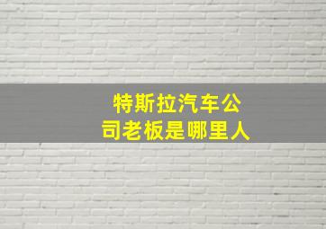 特斯拉汽车公司老板是哪里人