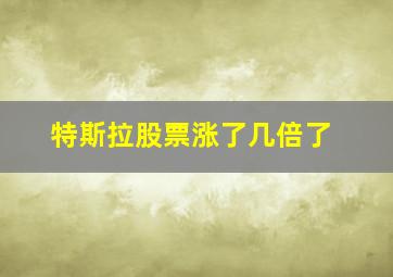 特斯拉股票涨了几倍了