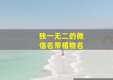 独一无二的微信名带植物名