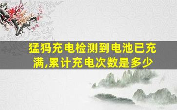 猛犸充电检测到电池已充满,累计充电次数是多少